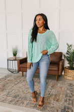 Load image into Gallery viewer, Relax With Me Knit Top in Aqua