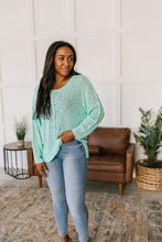 Load image into Gallery viewer, Relax With Me Knit Top in Aqua