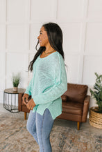 Load image into Gallery viewer, Relax With Me Knit Top in Aqua