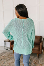 Load image into Gallery viewer, Relax With Me Knit Top in Aqua