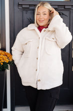 Load image into Gallery viewer, Shrouded in Sherpa Coat in White