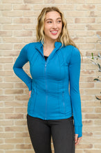 Load image into Gallery viewer, Staying Swift Activewear Jacket in Hawaiian Blue