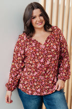 Load image into Gallery viewer, Sunday Brunch Blouse in Rust Floral