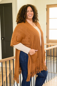 Tell My Story Rib Knit Kimono In Camel