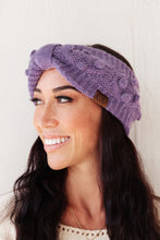Load image into Gallery viewer, Pom Knit Head Wrap In Periwinkle