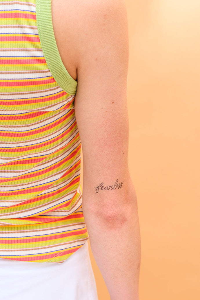 Words For A Season Temporary Tattoo FEARLESS