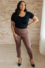 Load image into Gallery viewer, Magic Ankle Crop Skinny Pants in Dark Brown