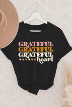 Load image into Gallery viewer, Grateful Heart Graphic T-Shirt In Black